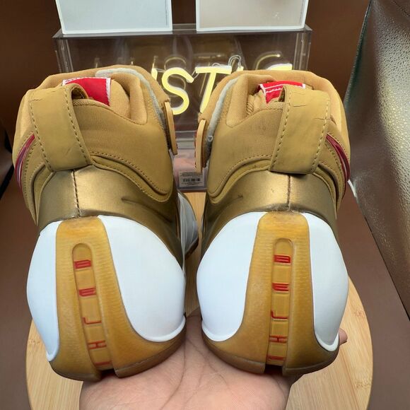 Nike Zoom Lebron 4 (2007) All-Star IV Metallic Gold/White-Varsity Red SZ 11 - Picture 4 of 12